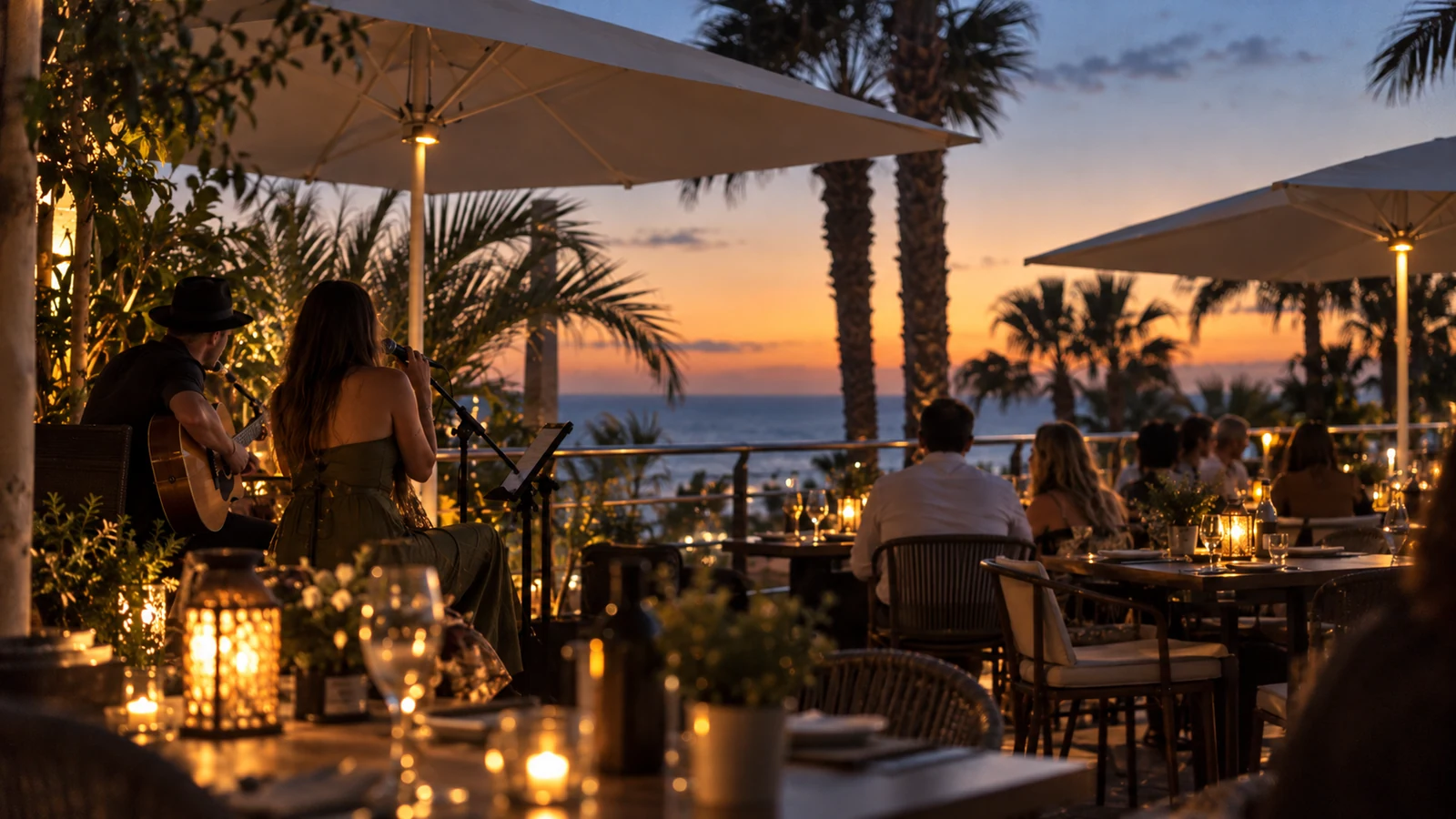Live music on the terrace at Eulenspiegel Tenerife